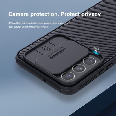 Coque  Étui de protection pour Samsung Galaxy S22 5G avec étui pour appareil photo noir