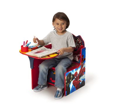 Delta Chaise de bureau pour enfants avec bac de rangement, Spider-Man